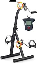 Sywlwxkq Exerciseur à pédale avec poignée pour Exercice de récupération des Jambes, des Bras et des Genoux Mini vélo d'exercice Pliable Stationnaire pour Les Personnes âgées Machine d'entra