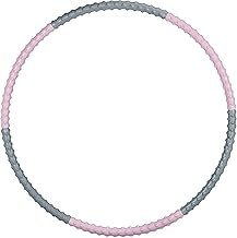 Relaxdays Cerceau Hula Hoop, Ø 95 cm, Accessoire de Fitness pour Adultes, 900 g, pour maigrir, Musculation, Rose/Gris