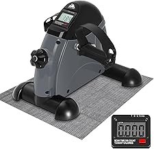 EVOLAND Mini Vélo d'Appartement, Pédale Statique Portable, Appareil d'exercice pour Les Jambes et Les Bras Travailler
